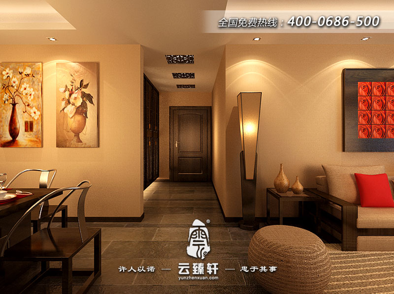 新中式過(guò)道裝修