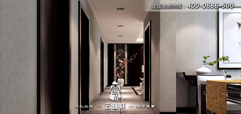 走廊的布局開闊明朗，簡約大氣