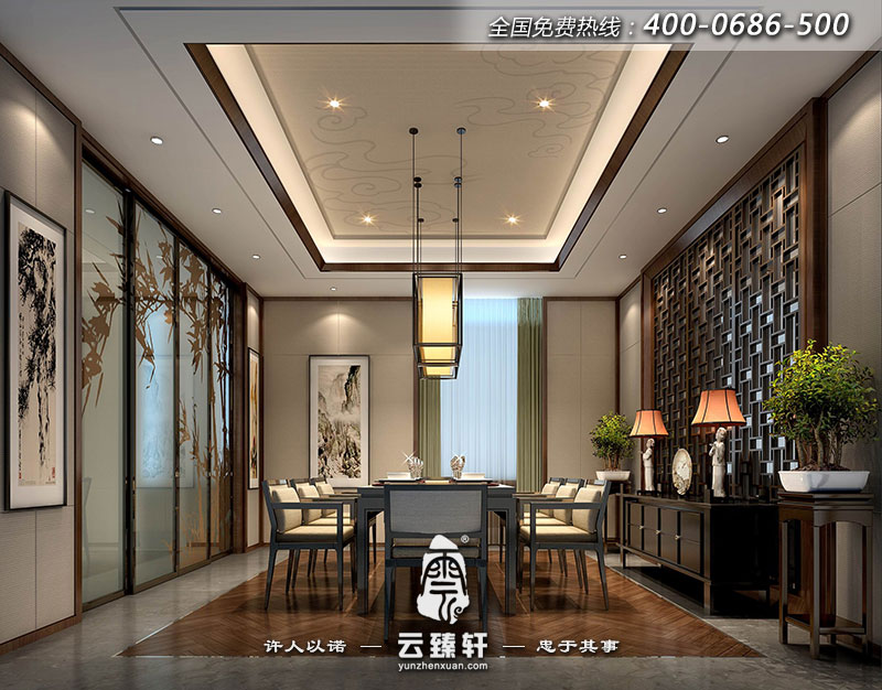 新中式家裝設(shè)計風格效果圖