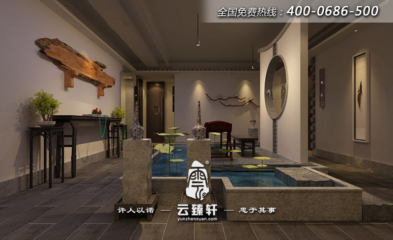 中式茶館裝修色調(diào)效果圖