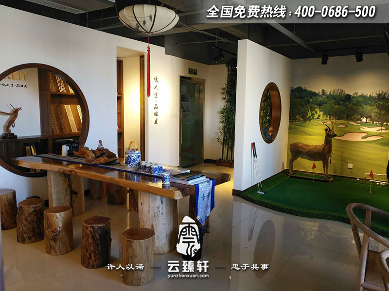 空調(diào)風口中式展廳入口一角展示區(qū)