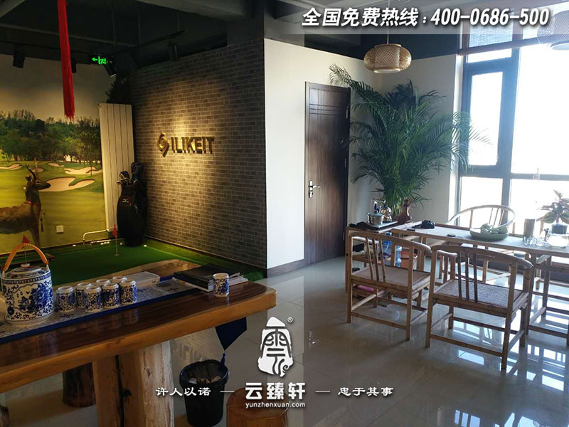空調(diào)風口中式展廳大堂一角展示區(qū)
