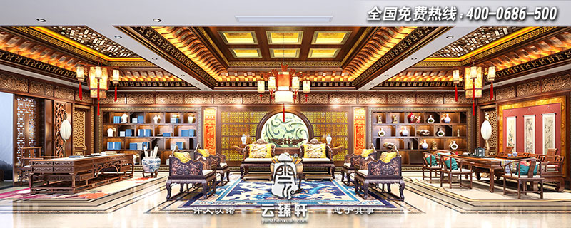 高端古典四合院中式會所設(shè)計圖片